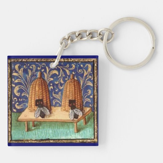 HONING, BEEKEEPEN, RUNDVLEES SLEUTELHANGER (Achterkant)