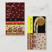 HONING, BEEKEEPING, rood Visitekaartje (Voorkant / Achterkant)