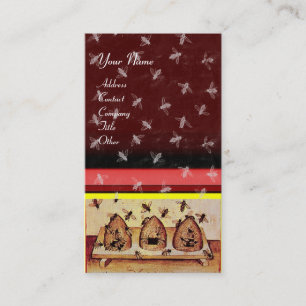 HONING, BEEKEEPING, rood Visitekaartje