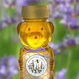 Honing Beer 8 of 12 oz Label Wildflower Bee Gold