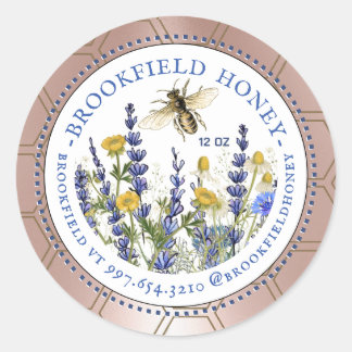 Honing Beer 8 of 12 oz Label Wildflowers Bee Pink