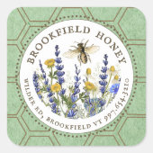 Honing Beer 8 oz en 12 oz Wildflower & Bee Label (Voorkant)
