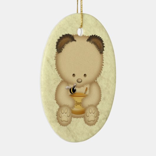 Honing Beer - Aangepast versieringsmiddel Keramisch Ornament (Rechts)