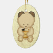 Honing Beer - Aangepast versieringsmiddel Keramisch Ornament (Links)