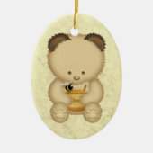 Honing Beer - Aangepast versieringsmiddel Keramisch Ornament (Voorkant)