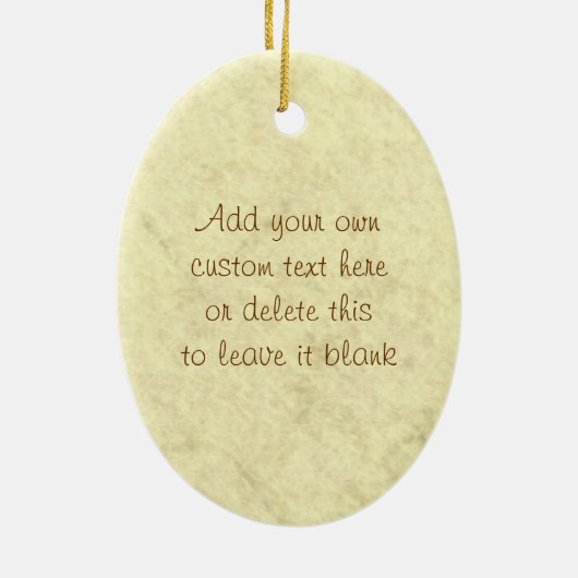 Honing Beer - Aangepast versieringsmiddel Keramisch Ornament (Achterkant)