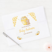 Honing Beer Baby Baby shower Bookplate Vierkante Sticker (Envelop)