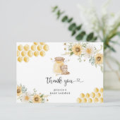 Honing beer baby shower bedankkaart (Staand voorkant)