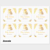 Honing Beer Baby shower Bookplate Vierkante Sticker (Vel)