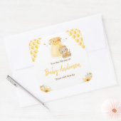 Honing Beer Baby shower Bookplate Vierkante Sticker (Envelop)