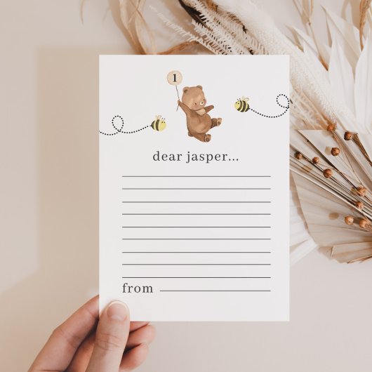 Honing Beer Eerste bijendagtijd Capsule Note Kaart