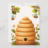 Honing Beer en Bee Barly Wacht Baby shower Kaart (Achterkant)