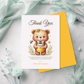 Honing Beer Floral Bee Neutral Greenery Bedankkaart