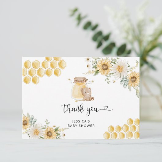 Honing beer honingraten bij dank u kaart (Staand voorkant)