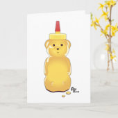 Honing Beer Moederdag Kaart (Gele Bloem)