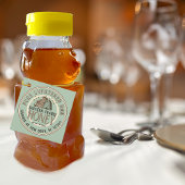 Honing Beer Product Label met Skep Kleine Beer Bij