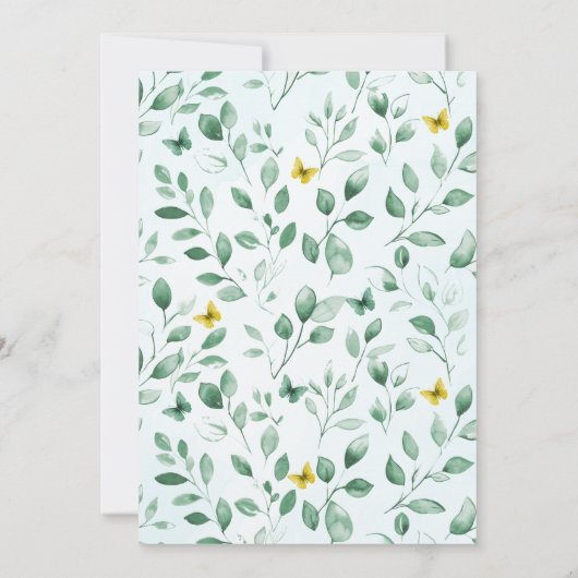 Honing Beer Schattige Greenery Boy 1st Birthday Kaart (Achterkant)