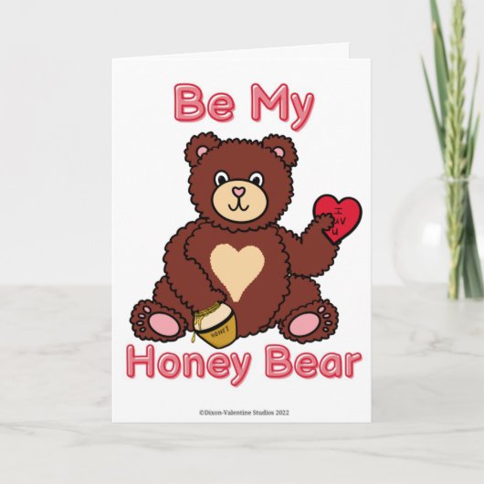 Honing Beer Valentijnsdag Kaart (Voorkant)