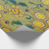 HONING BEES, RUNDEREN, SPRINGSTROMEN Geel groen Cadeaupapier (Hoek)