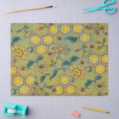 HONING BEES, RUNDEREN, SPRINGSTROMEN Geel groen Tissuepapier (Craft)