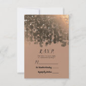 Honing Beige Champagne Gouden Glans RSVP Antwoord (Voorkant)