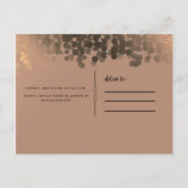 Honing Beige Champagne Gouden Glans Save the Date Aankondigingskaart (Achterkant)