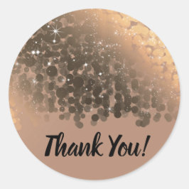 Honing Beige Champagne Gouden Glitter Lichtjes Fee Ronde Sticker