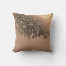 Honing Beige Champagne Gouden Glitter Lichtjes Kussen