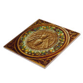 HONING BEN / RODE GROENE FLORENTINE FLORAL CROWN TEGELTJE (Zijkant)