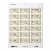 Honing bewerkbaar label  Queen Bee Gold Border (Full Sheet)