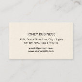 Honing bij bijen - verkoper Apiarist Gold Yellow H Visitekaartje (Achterkant)