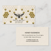 Honing bij bijen - verkoper Apiarist Gold Yellow H Visitekaartje (Voorkant / Achterkant)