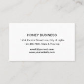 Honing bij bijen - verkoper Apiarist Gold Yellow H Visitekaartje (Achterkant)