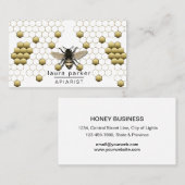 Honing bij bijen - verkoper Apiarist Gold Yellow H Visitekaartje (Voorkant / Achterkant)