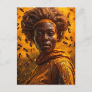 Honing bij Godin Vrouw Briefkaart