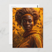 Honing bij Godin Vrouw Briefkaart (Voorkant / Achterkant)