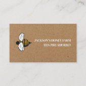 Honing bij - imker, honing boer visitekaartje (Voorkant)