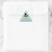 Honing Bij Peuter Waarschuwing Turquoise Sticker (Tas)
