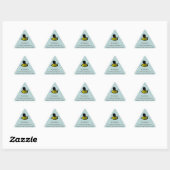 Honing Bij Peuter Waarschuwing Turquoise Sticker (Vel)