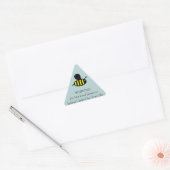 Honing Bij Peuter Waarschuwing Turquoise Sticker (Envelop)