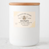 Honing Bij pure lokale honing Voedselcontainer Etiket (Voorkant)