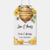 Honing bijen baby shower dank u voor sjabloon cadeaulabel (Voorkant)