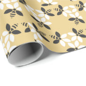 Honing Bijen Bloem Bijenteelt Verpakkingsdocument Cadeaupapier (Rol Hoek)