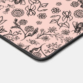 Honing Bijen Bloemen Liberty Patroon Schattig Blus Bureaumat (Hoek)