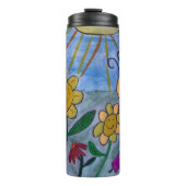 Honing Bijen & Bloemen Thermische Tumbler Thermosbeker (Voorkant)