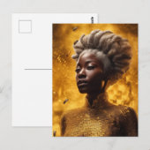 Honing bijen Godin Goud Gekleed Briefkaart (Voorkant / Achterkant)