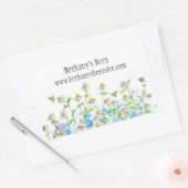 Honing Bijen Kamille Bloemen Tekening Aangepaste N Rechthoekige Sticker (Envelop)