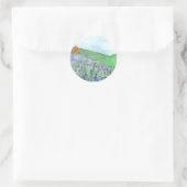 Honing Bijen Lavendel Field Mountain Meadow Ronde Sticker (Tas)