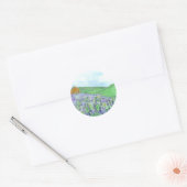 Honing Bijen Lavendel Field Mountain Meadow Ronde Sticker (Envelop)