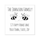 Honing Bijen met hart Adres Stempel (Design)